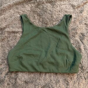 Aerie Forest Green Textured Top Sz L NWOT